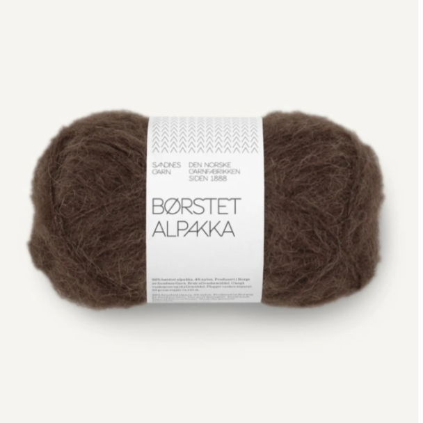 Børstet Alpakka - 3082 - Dark Brown