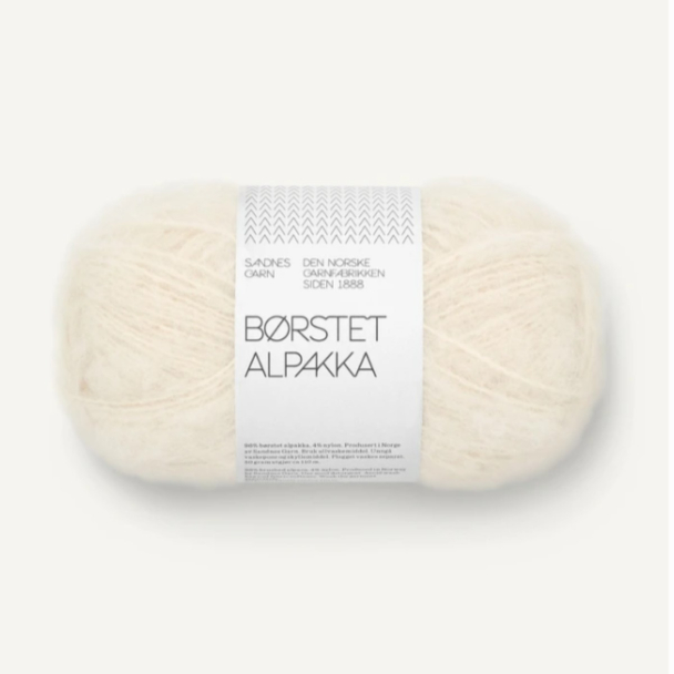 Børstet Alpakka - 1012 - Natural White