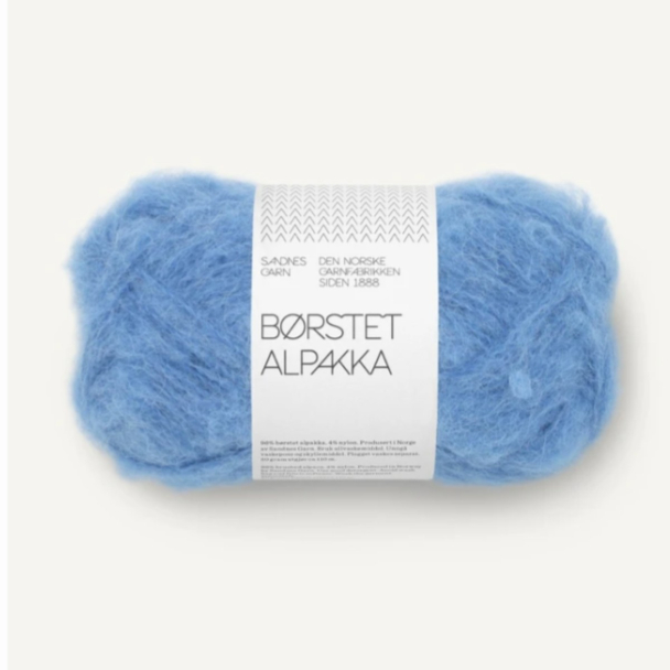 Børstet Alpakka - 6044 - Regatta Blue