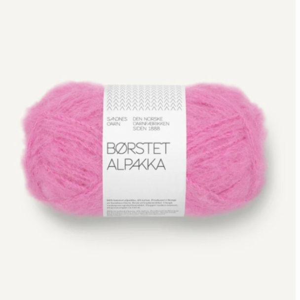 Børstet Alpakka - 4626 - Shocking Pink