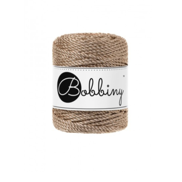 Metallic Champagne 3ply Rope - 3mm