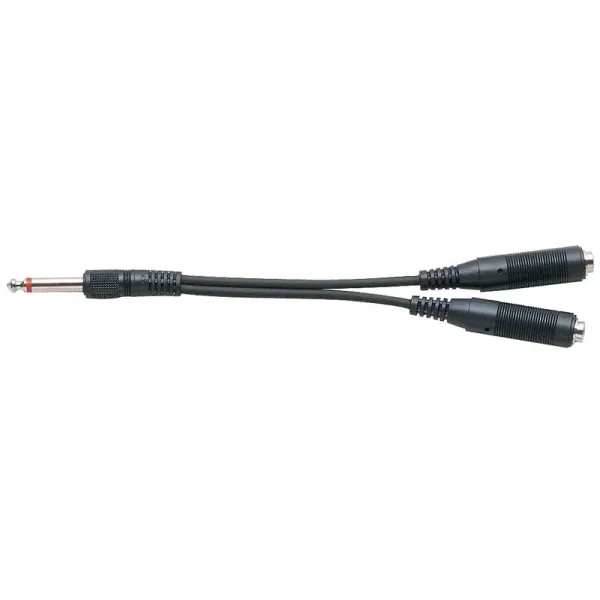 Adapter Overgang 1st han - 2st ho 6,3mm 15cm - Mono