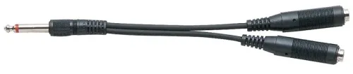 Adapter Overgang 1st han - 2st ho 6,3mm 15cm - Mono
