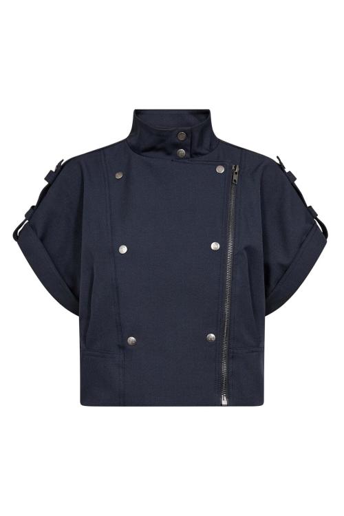 Luna Vest – Navy vest med glidelås fra Co'Couture 