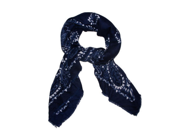 Skjerf Paisley Marine - Image 1