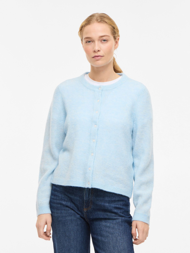 VILA VILory O-Neck Knit Cardigan, blå - Image 1