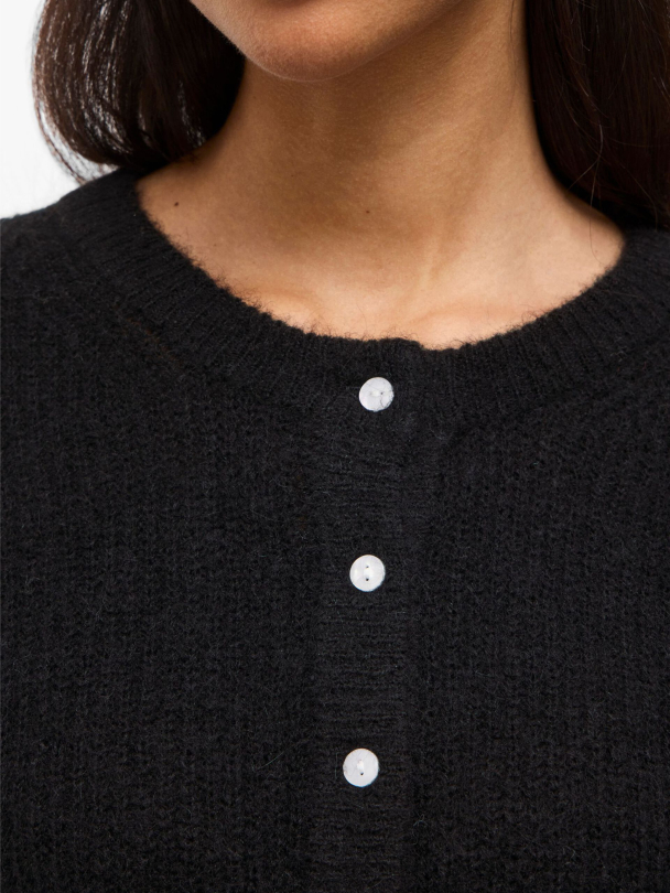 VILA VILory O-Neck Knit Cardigan, svart - Image 5