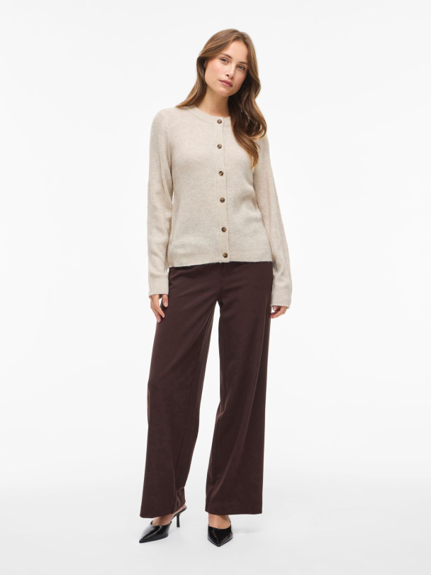VILA VIVioli O-Neck Rib Knit Cardigan - Image 5