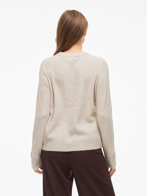 VILA VIVioli O-Neck Rib Knit Cardigan - Image 4