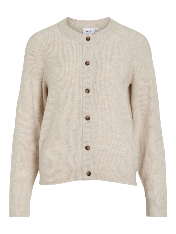 VILA VIVioli O-Neck Rib Knit Cardigan - Image 2