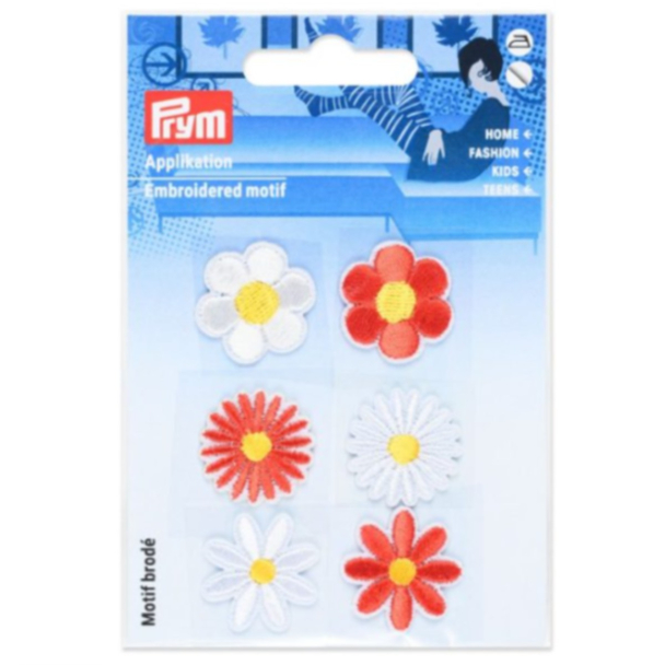 Prym Strykemerke/selvklebende 6stk – Blomster
