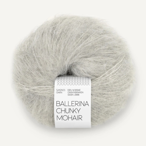 Ballerina Chunky Mohair - 1022 - Light Grey Melange