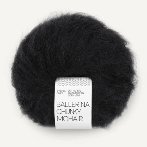 Ballerina Chunky Mohair - 1099 - Black