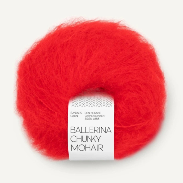 Ballerina Chunky Mohair - 4018 - Scarlet Red