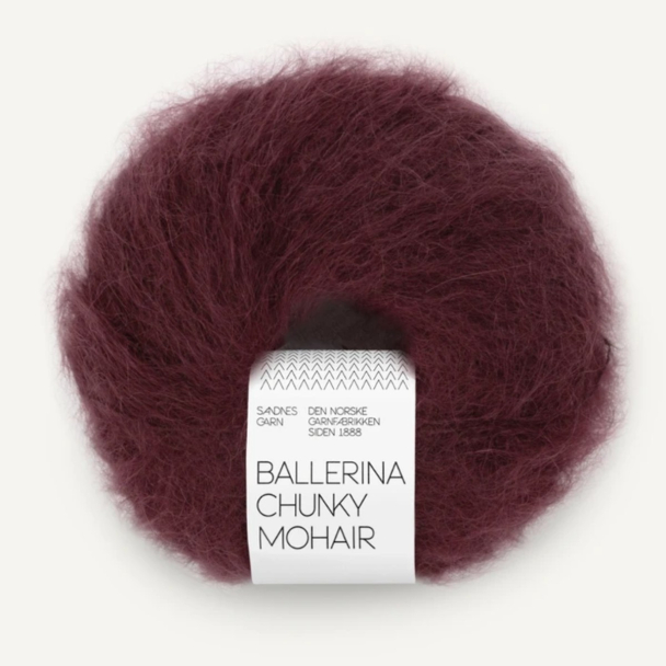 Ballerina Chunky Mohair - 4372 - Burgundy