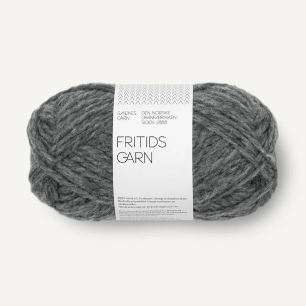 Fritidsgarn - 1055 - Mørk Gråmelert