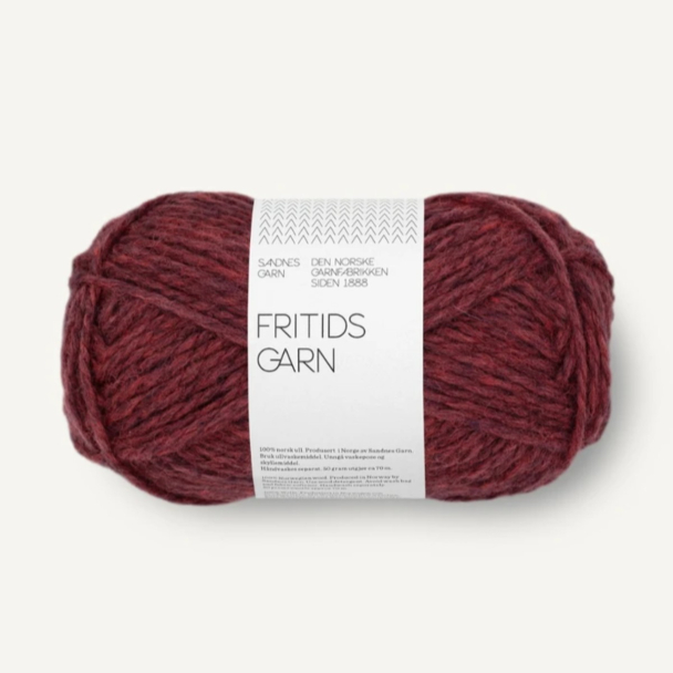 Fritidsgarn - 4363 - Mørk Rødmelert
