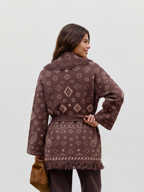 VMSCARLETT LS TASSEL JACQUARD CARDI LCS - Image 5