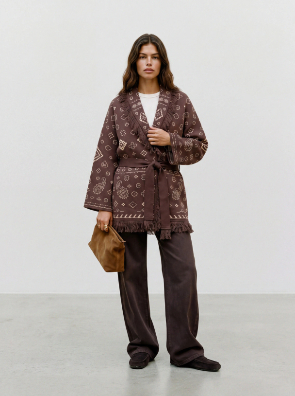 VMSCARLETT LS TASSEL JACQUARD CARDI LCS - Image 3