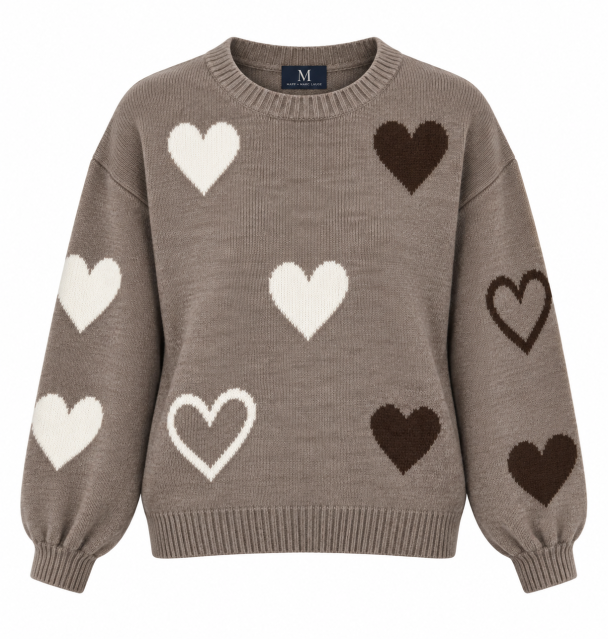 M Jeans Heart strikkegenser - Image 1