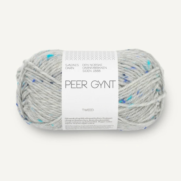Peer Gynt - 1502 - Light Grey Melange / Blue Tweed