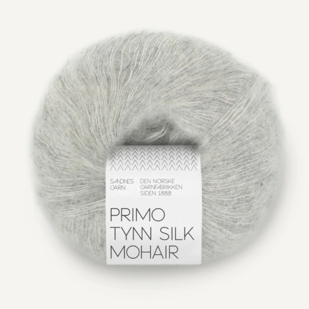 Primo Tynn Silk Mohair - 1022 - Light Grey Melange