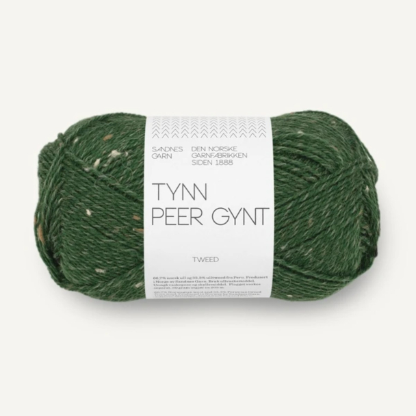 Tynn Peer Gynt - 8085 - Forest Green / Brown Tweed