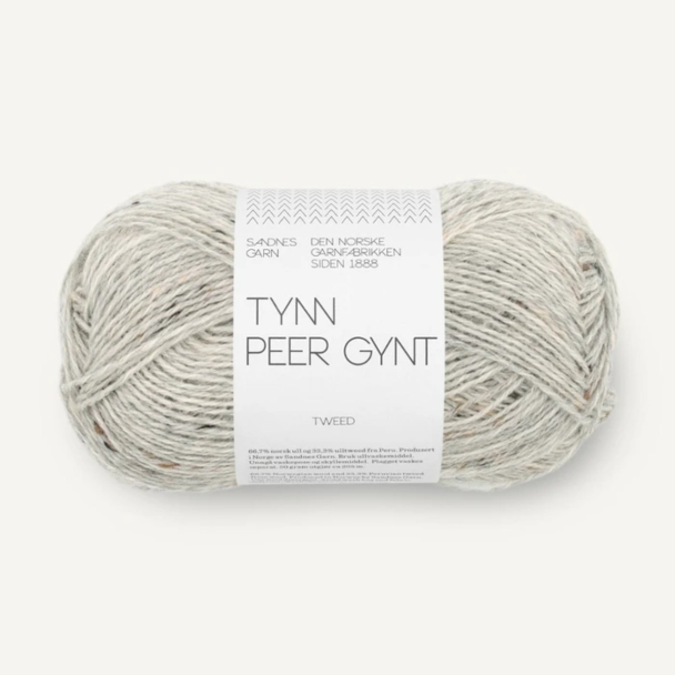 Tynn Peer Gynt - 1034 - Light Grey Melange / Brown Tweed