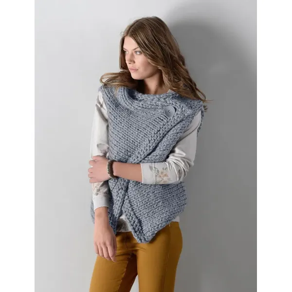 135-02 Vest av tykt garn