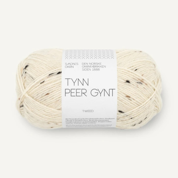 Tynn Peer Gynt - 2523 - Natural White / Brown Tweed