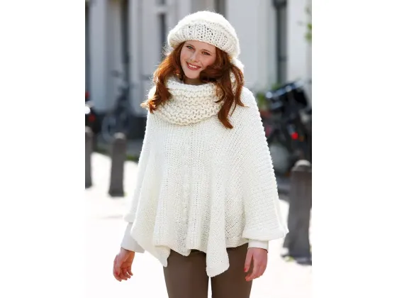 117-07 Poncho i halvpatent