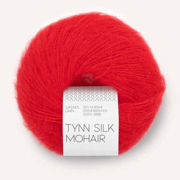 Tynn Silk Mohair - 4018 - Scarlet Red
