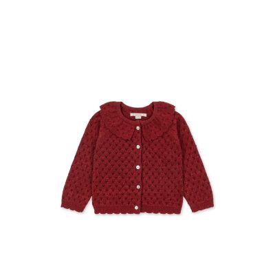 Holiday Cardigan - Red Dahlia