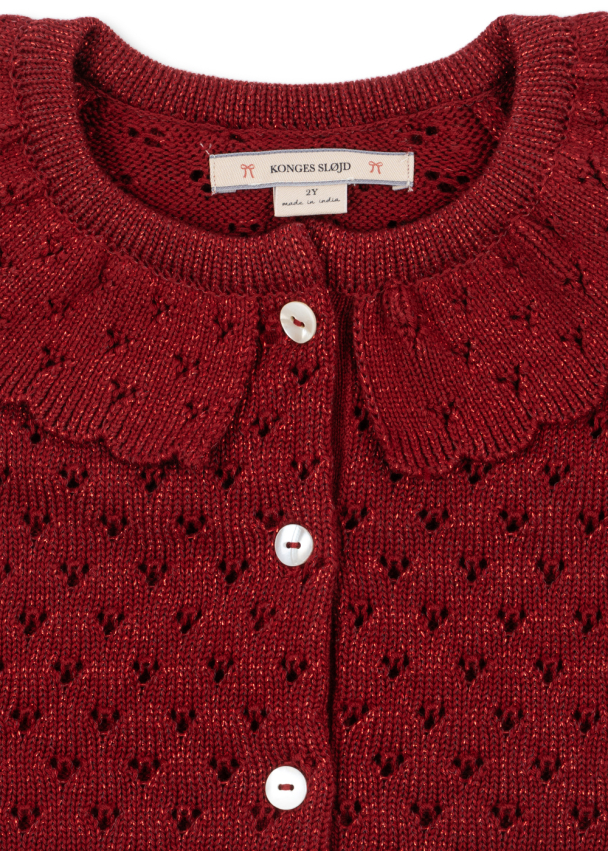 Holiday Cardigan - Red Dahlia - Image 3