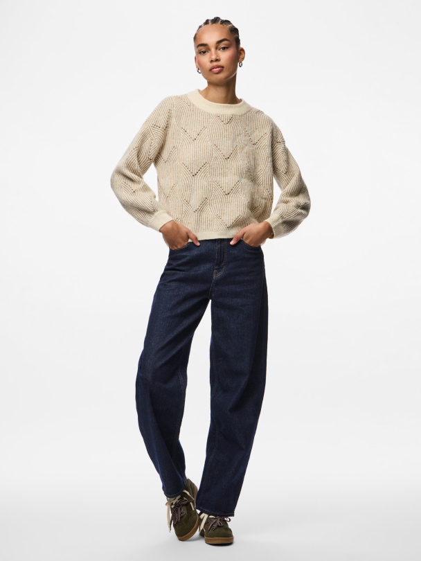 PCJENNA LS O-NECK KNIT NOOS BC - Image 3