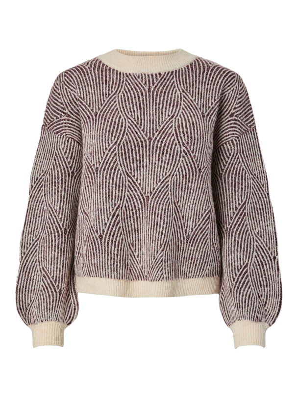 PCJENNA LS O-NECK KNIT NOOS BC - Image 1