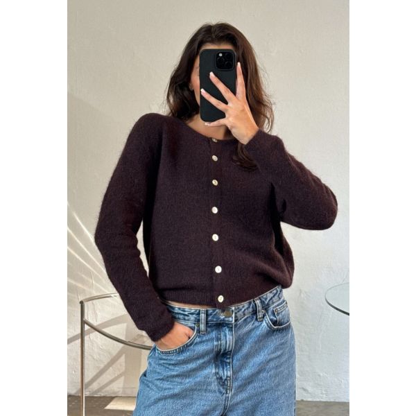 Flora Cardigan Bordeaux