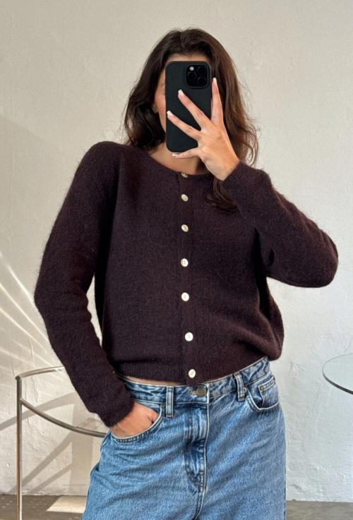 Flora Cardigan Bordeaux