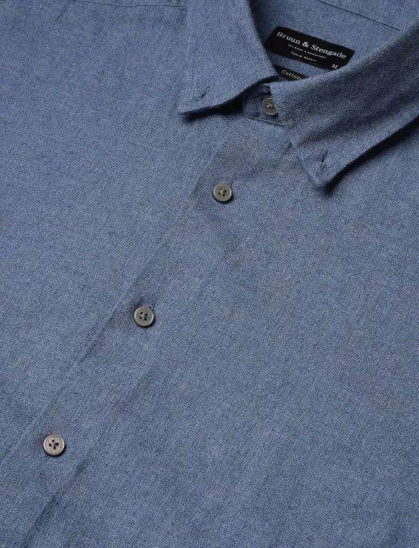 BS Akihito Casual Modern Fit-skjorte, blå - Image 3