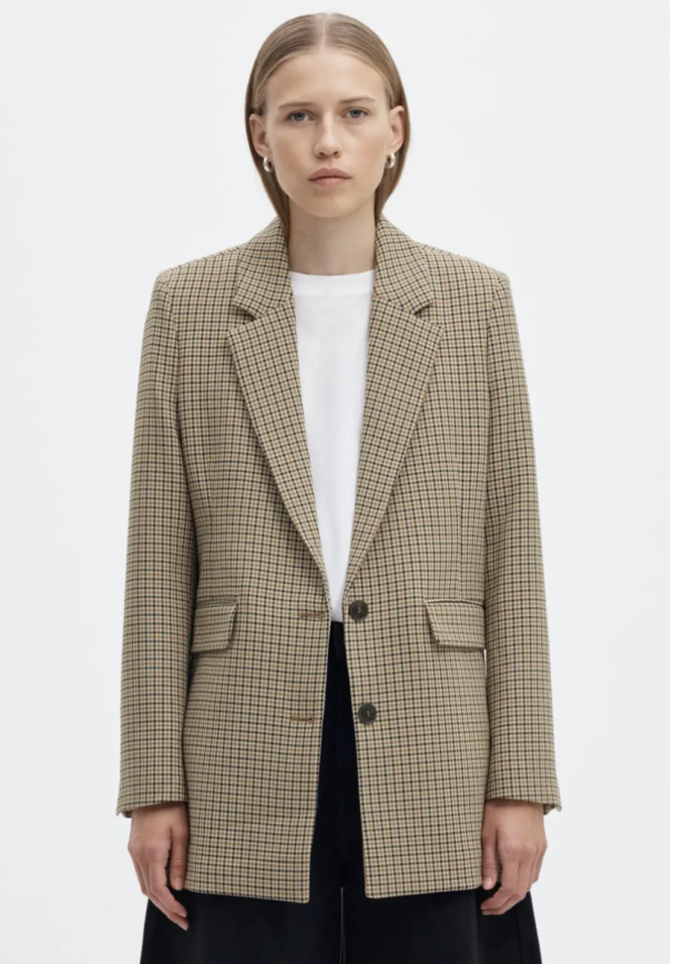 Rita Relaxed Blazer - Monks Robe/Checks - Image 1
