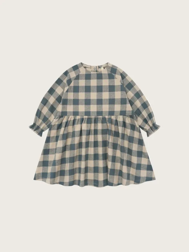 Fog Blue Gingham Field Dress - Image 1