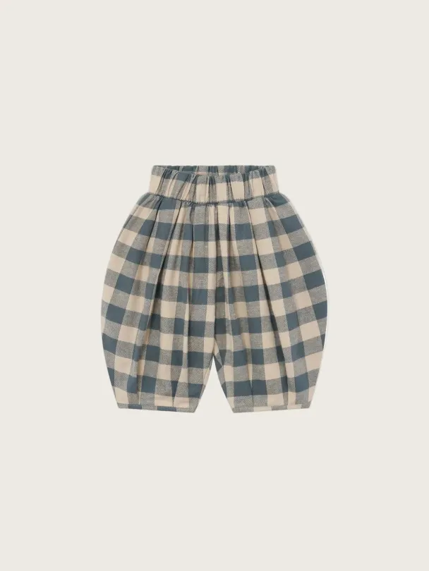 Fog Blue Gingham Lodge Pants - Image 1