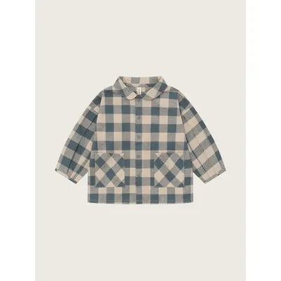 Fog Blue Gingham Lodge Shirt