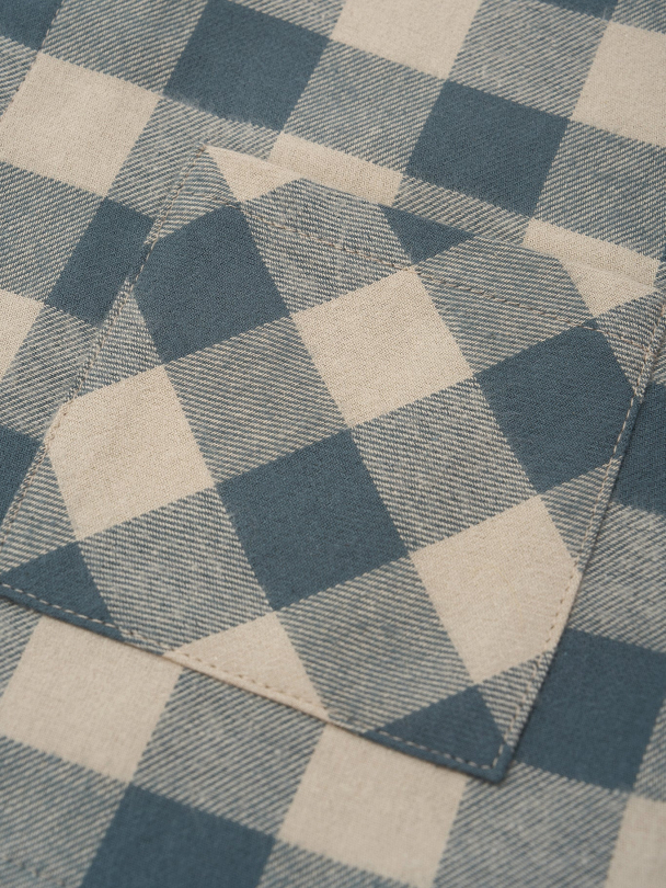 Fog Blue Gingham Lodge Shirt - Image 2