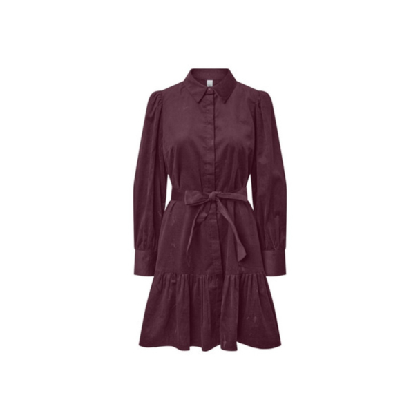 Cora Shirt Dress - Bordeaux