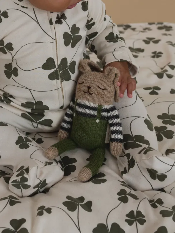 Bunny Soft Toy - Olive Overalls   - Image 2