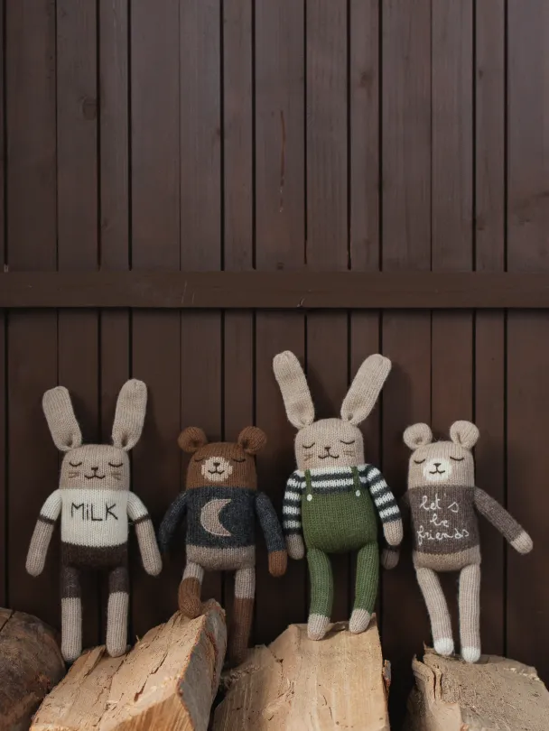 Bunny Soft Toy - Olive Overalls   - Image 3