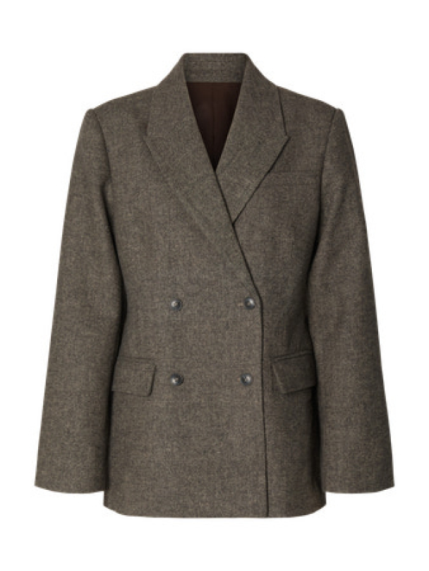 SLWREEDA WOOL BLEND DB BLAZER NOOS – Brownie