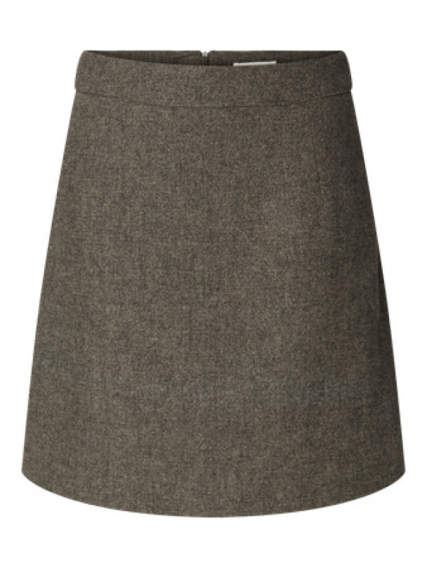 SLWREEDA WOOL BLEND HW SHORT SKIRT NOOS – Brownie