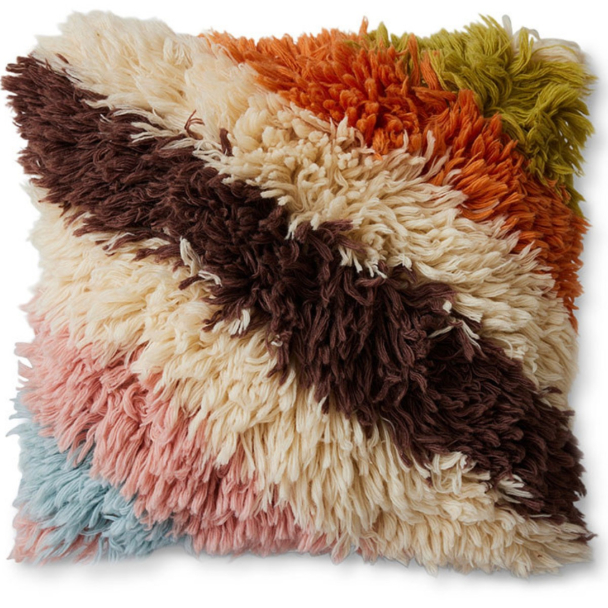 Fluffy striped cushion 55 × 55 cm – HKliving